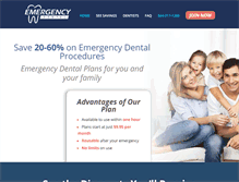 Tablet Screenshot of emergencydentalplan.com